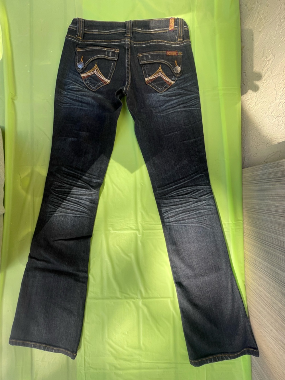 LOW RISE BOOT CUT VINTAGE ZANA Di JEANS DARK WASH SIZE 0 JUNIORS